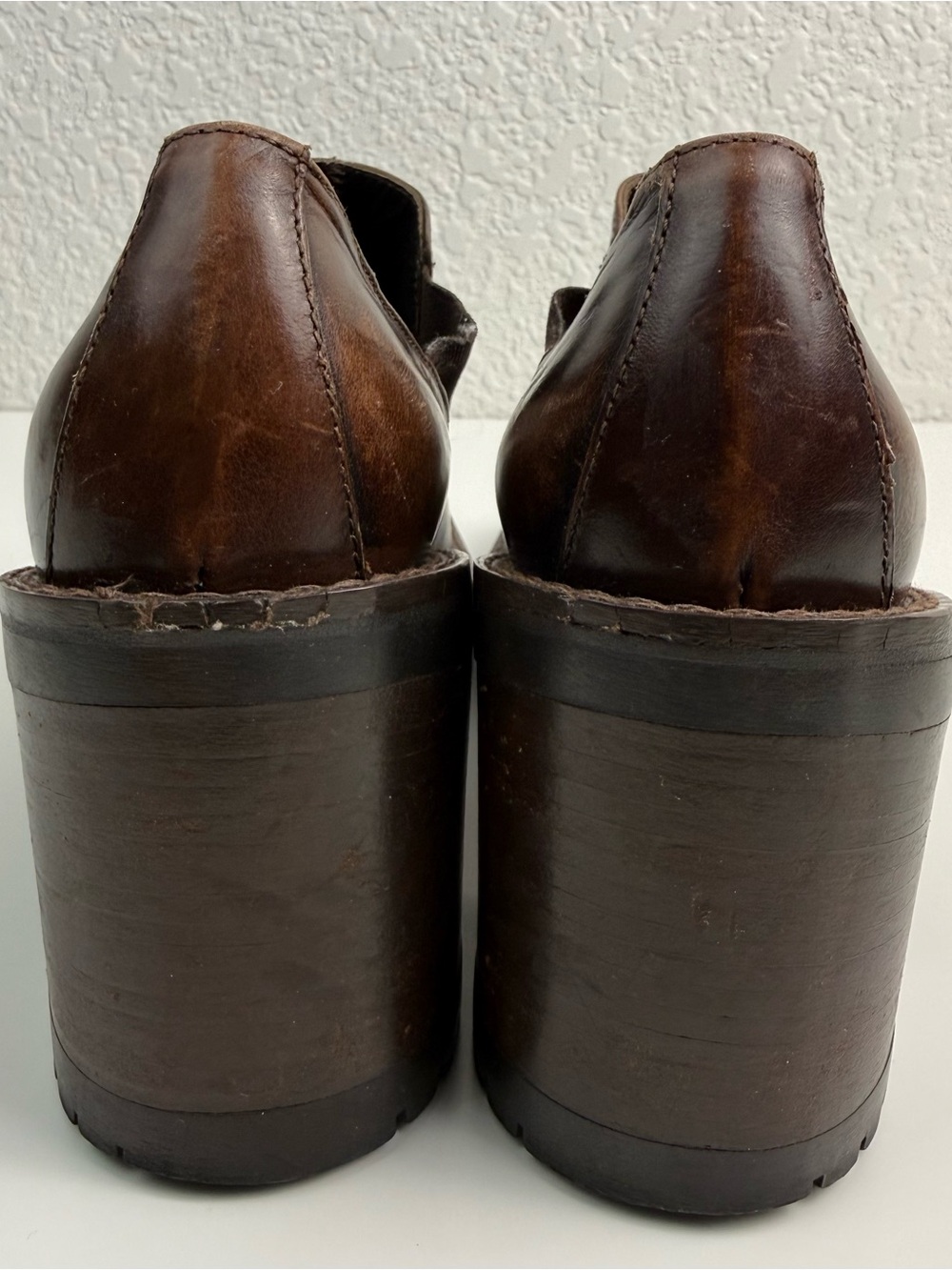 Joan & David | Handmade in Italy | Leather Slip-On Heels | Brown | EU 38 - Picture 4 of 10